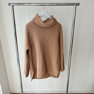 Women's Oversized Chenille Turtleneck Sweater